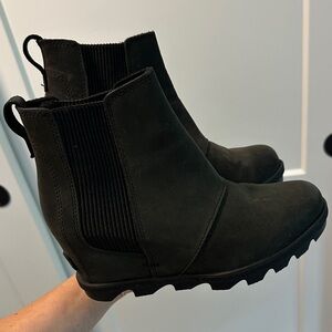 Women's Sorel Black Wedge Boots